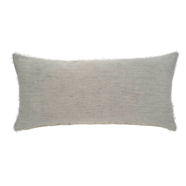 14x31 Lina Linen Pillow Grey Stripe