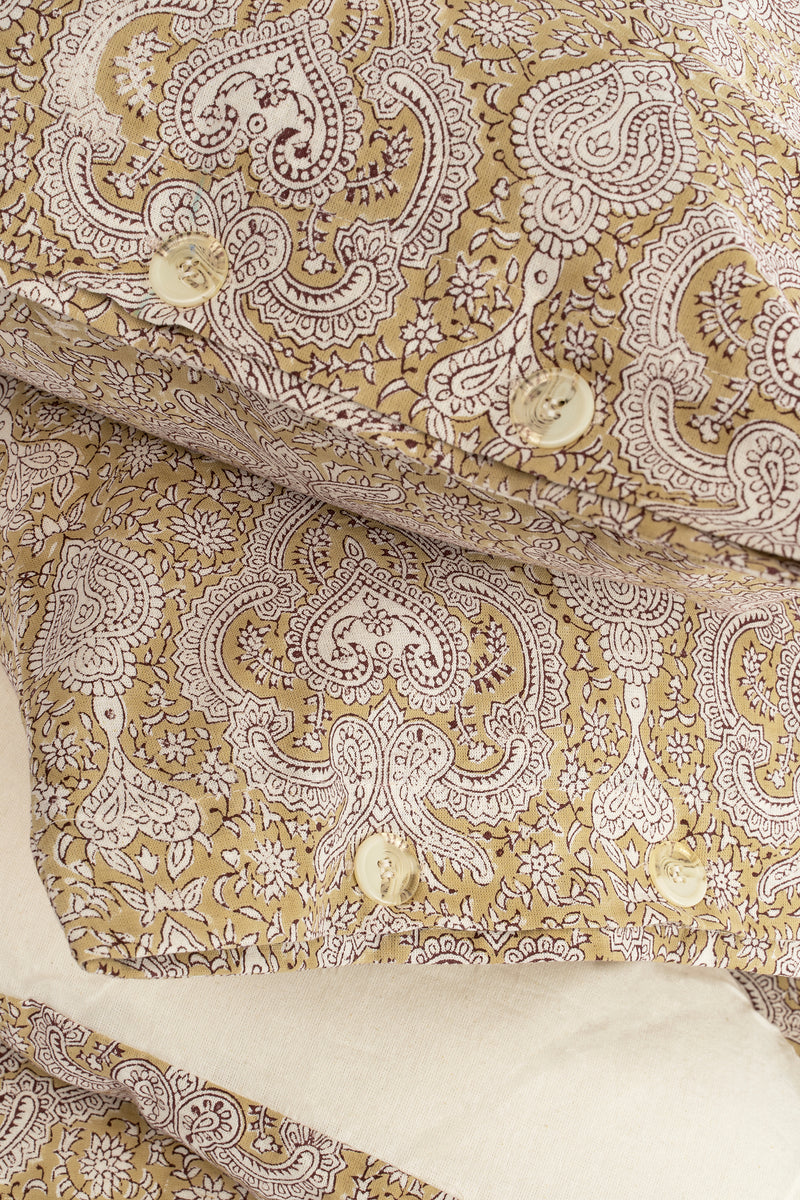 Astrid Block Print King Duvet Set Gold – Indaba Home