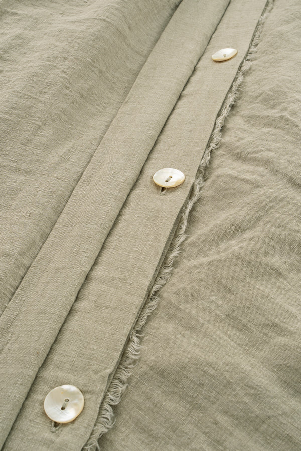 Lina Linen Queen Duvet Set, Sand