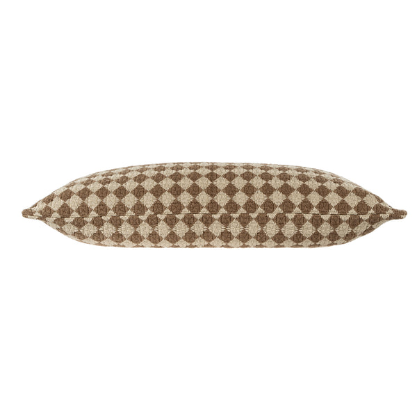 14x31 Check Weave Pillow Brown