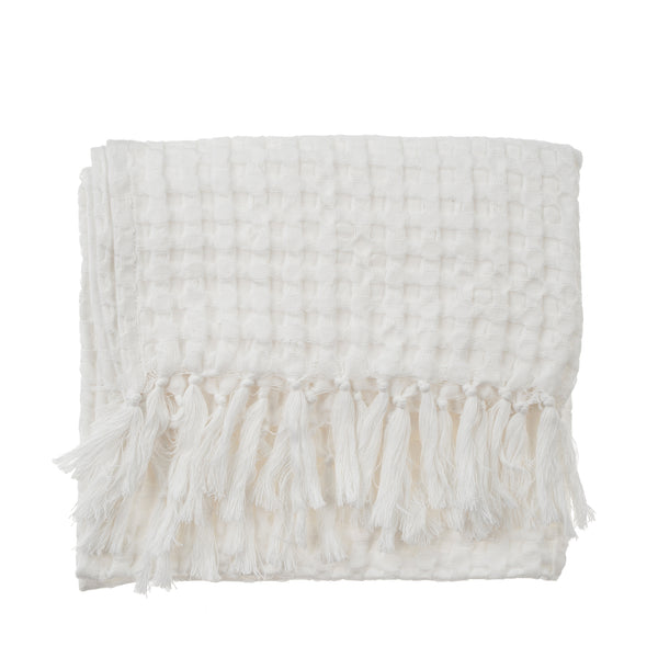 Honeycomb Hand Towel, White