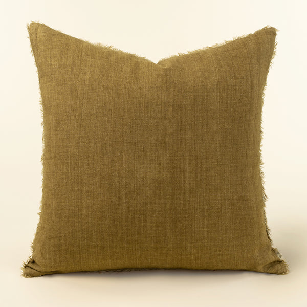 24x24 Lina Linen Pillow Tawny