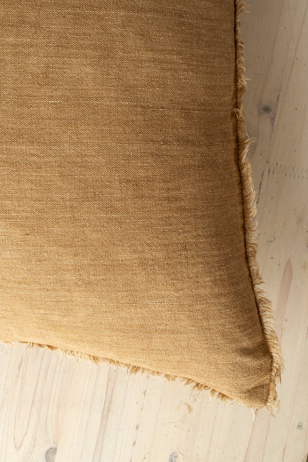 24x24 Lina Linen Pillow Tawny