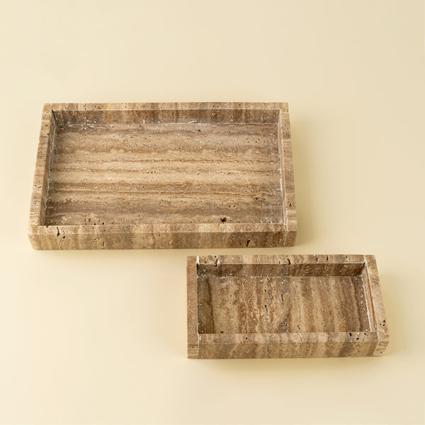Rectangular Travertine Tray S