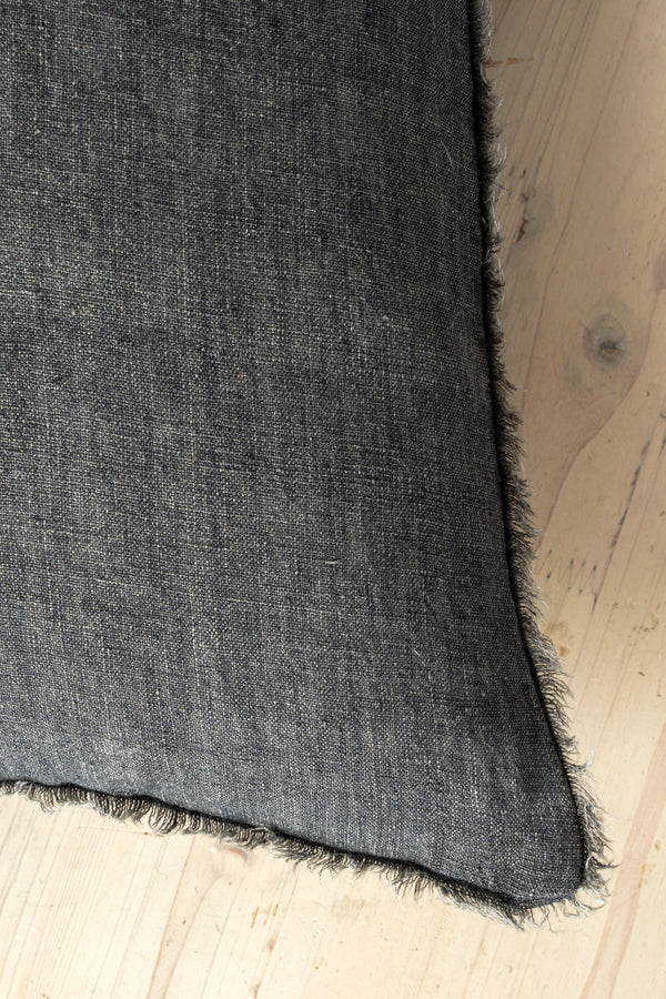 20x20 Lina Linen Pillow Charcoal