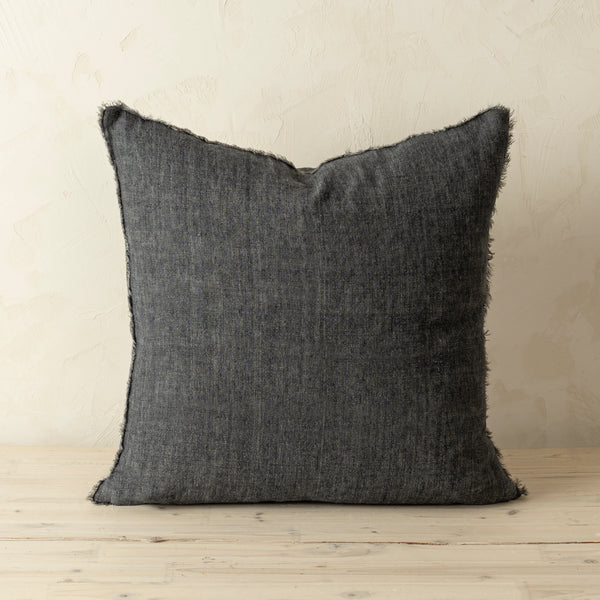 20x20 Lina Linen Pillow Charcoal