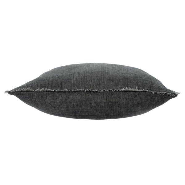 24x24 Lina Linen Pillow Charcoal