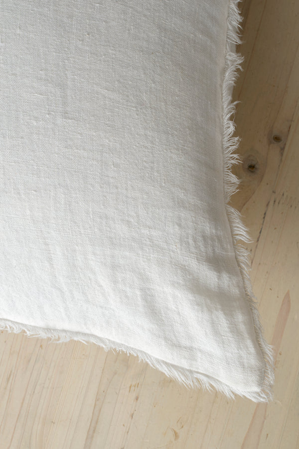 24x24 Lina Linen Pillow Ivory