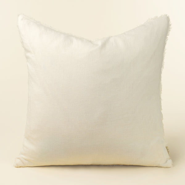 24x24 Lina Linen Pillow Ivory