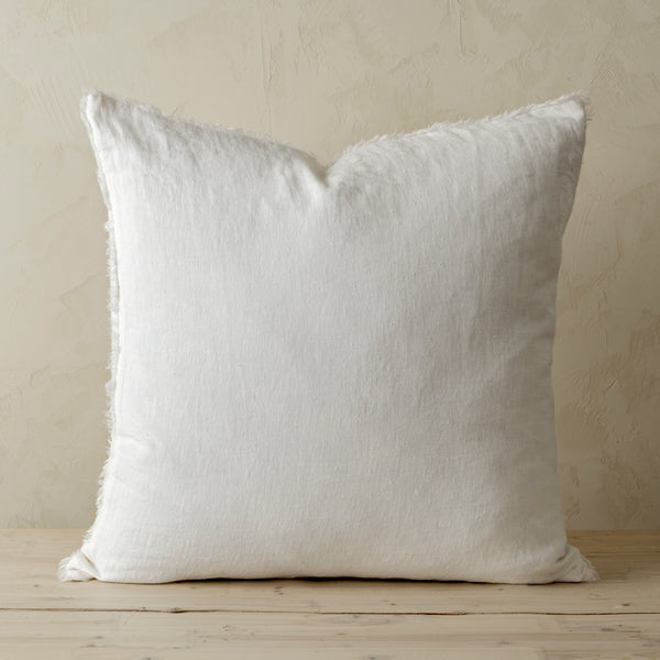 24x24 Lina Linen Pillow Ivory