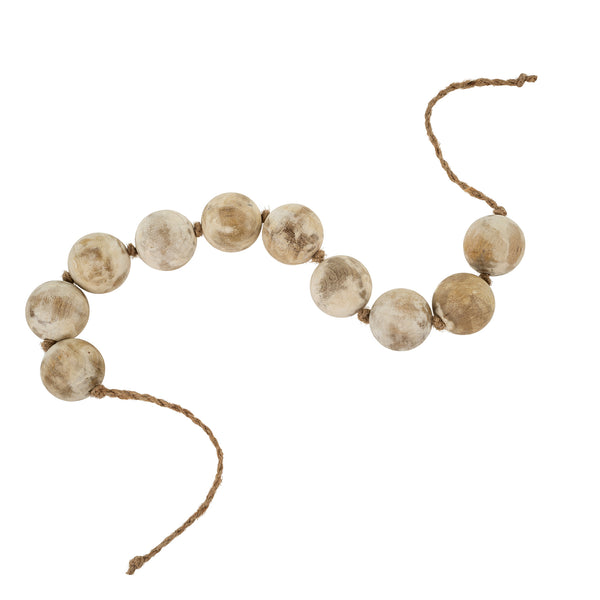 Wooden Bead Garland White