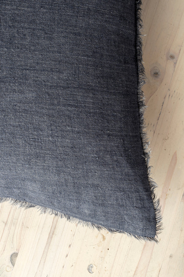 24x24 Lina Linen Pillow Coal