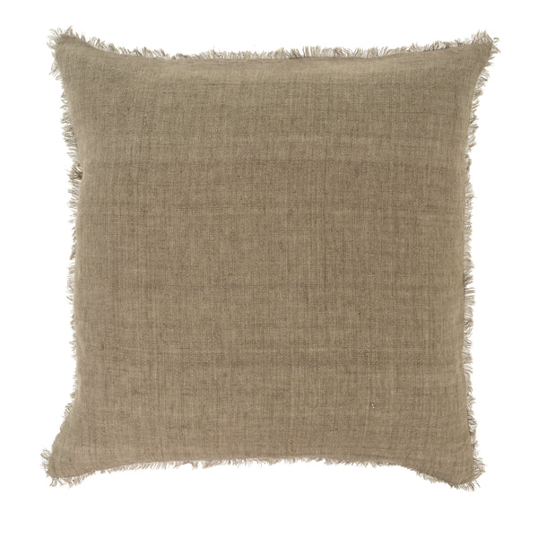 24x24 Lina Linen Pillow Mink