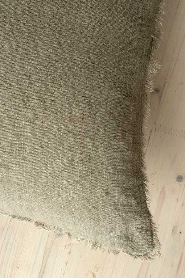 24x24 Lina Linen Pillow Mink