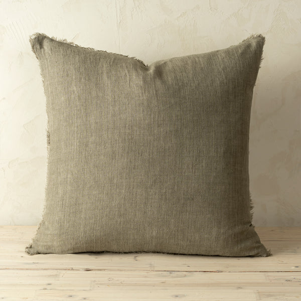 24x24 Lina Linen Pillow Mink