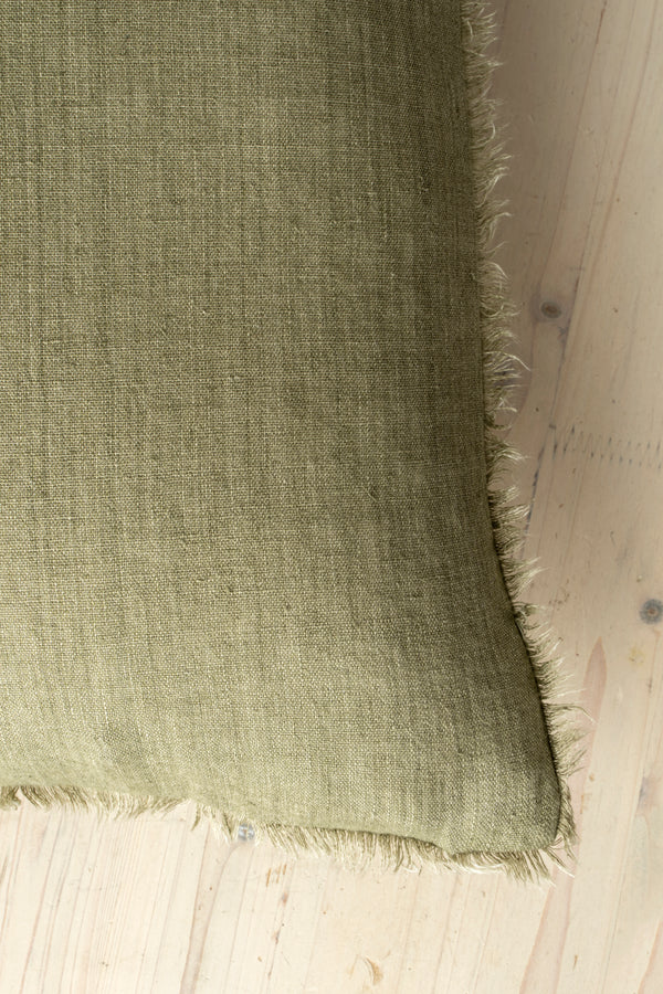 24x24 Lina Linen Pillow Kelp