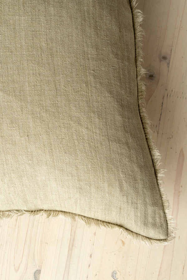 24x24 Lina Linen Pillow Celery Root