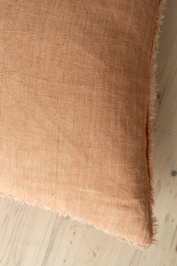 24x24 Lina Linen Pillow Terracotta