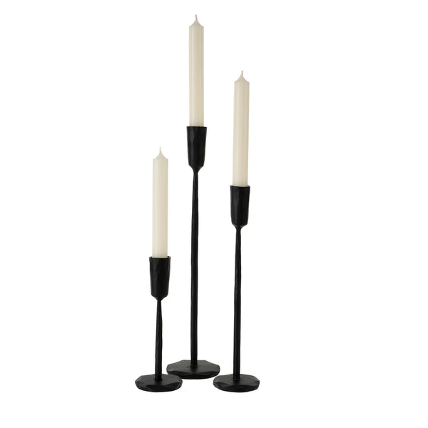 Luna Forged Candlestick M, Black