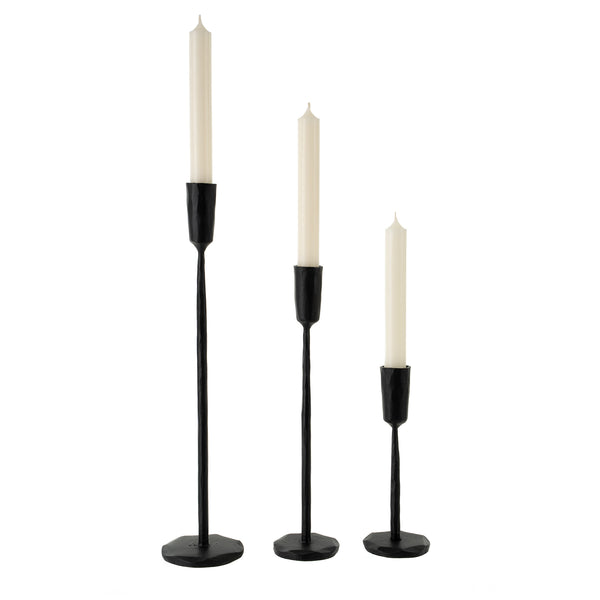 Luna Forged Candlestick L, Black