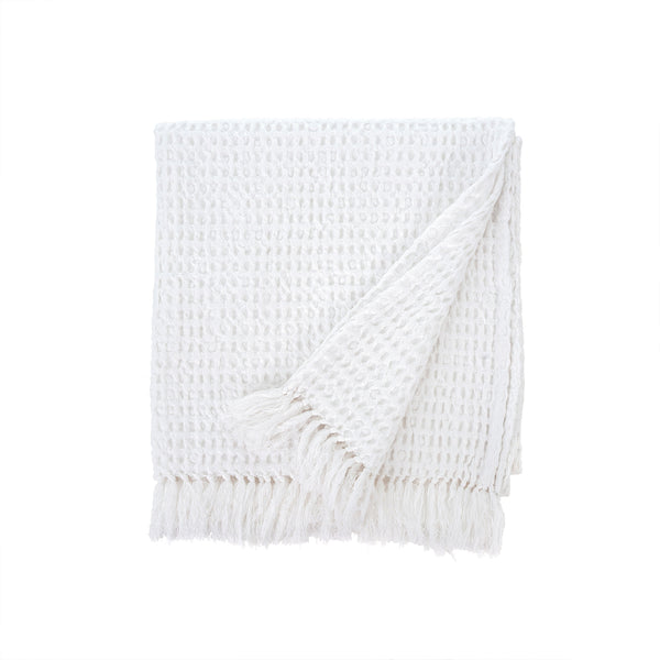 Waffle Bath Towel, White