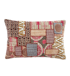 16x24 Kantha Patchwork Pillow