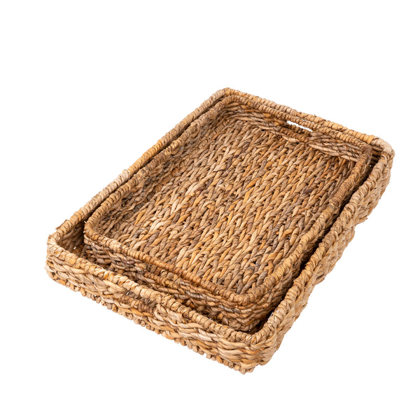 Abaca Rectangular Trays S/2