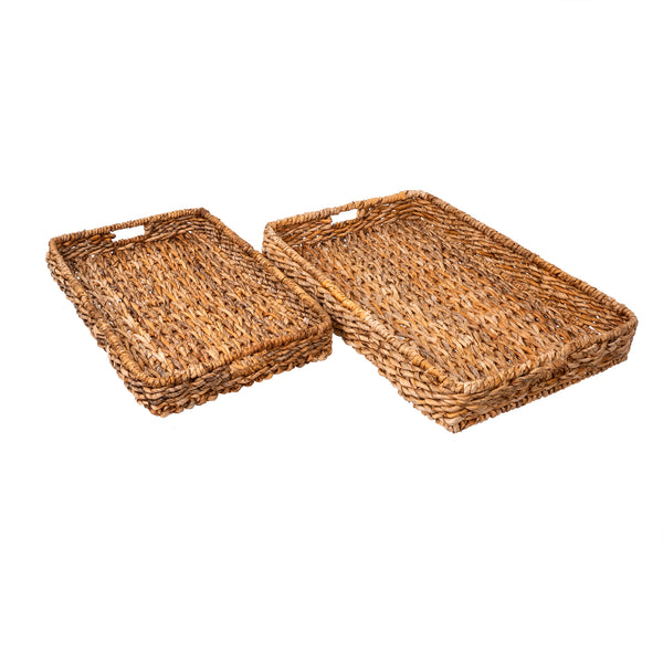 Abaca Rectangular Trays S/2