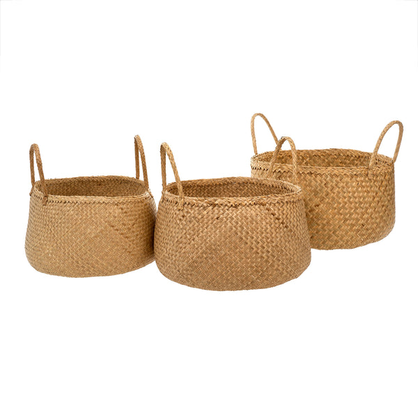 Sable Seagrass Baskets S/3