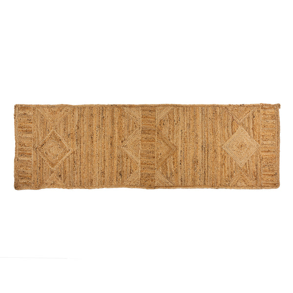 Jute Diamond Runner Rug - 2.5x8