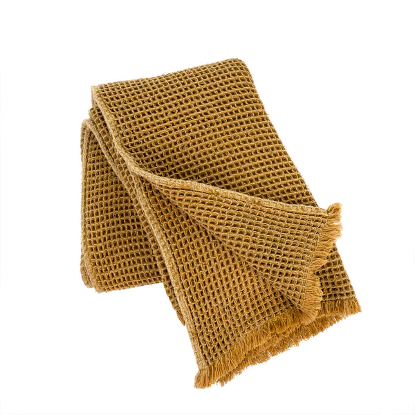 Waffle Throw, Ochre