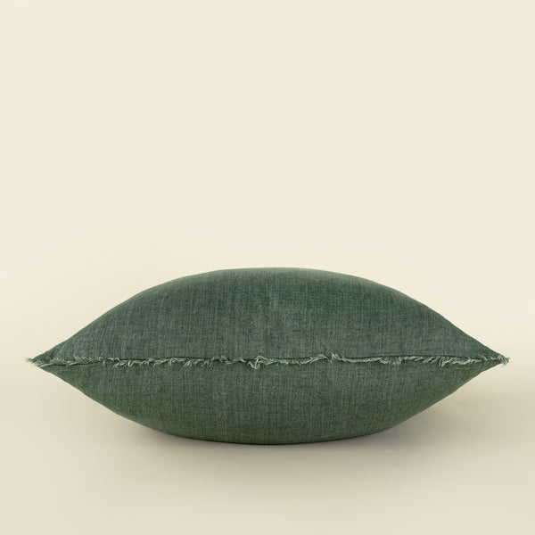 24x24 Lina Linen Pillow Celeste Green