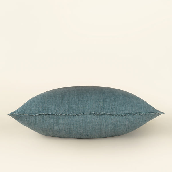 24x24 Lina Linen Pillow Arctic Blue