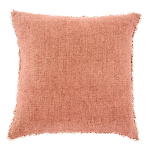 24x24 Lina Linen Pillow Redwood