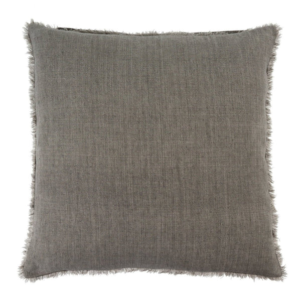 24x24 Lina Linen Pillow Warm Grey