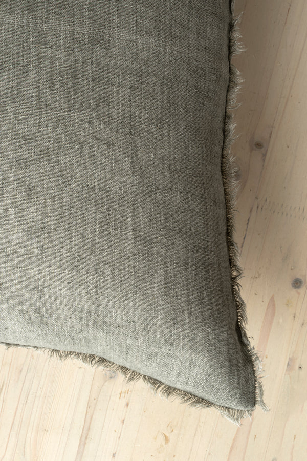 24x24 Lina Linen Pillow Warm Grey