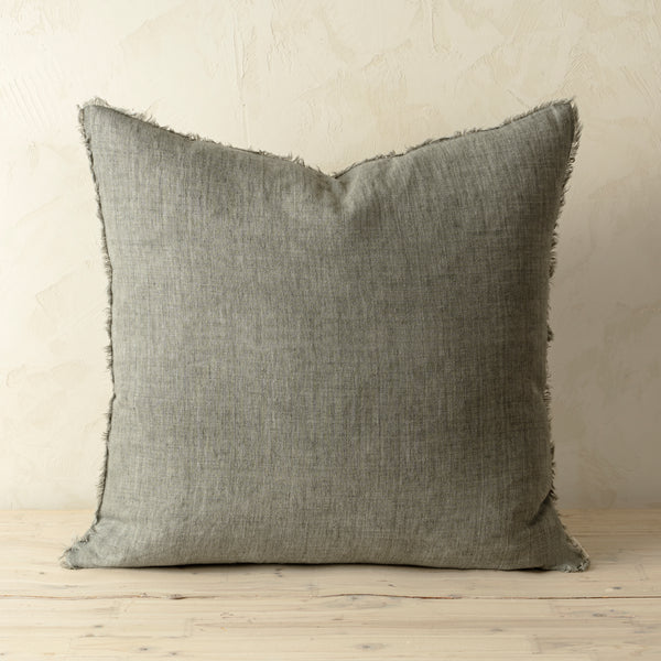 24x24 Lina Linen Pillow Warm Grey