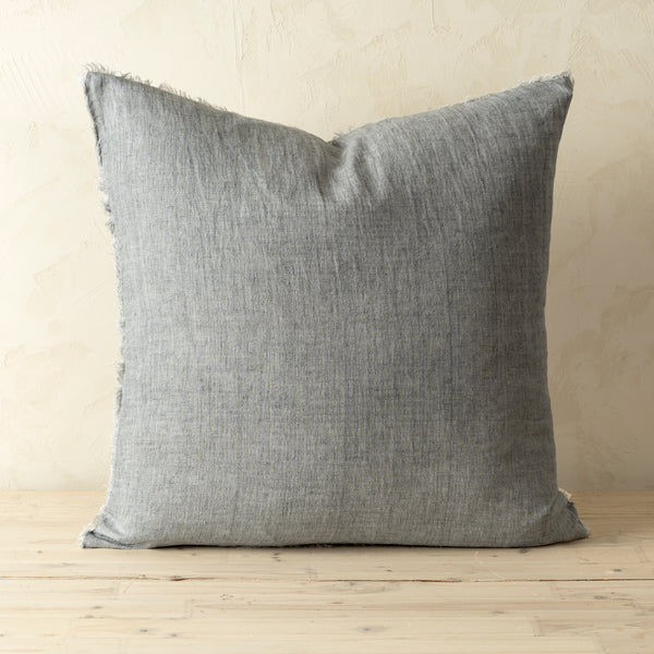 24x24 Lina Linen Pillow Steel Grey