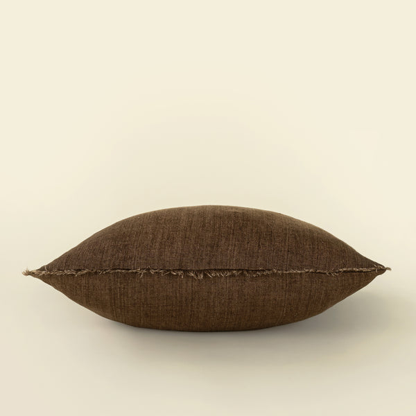 24x24 Lina Linen Pillow Mocha