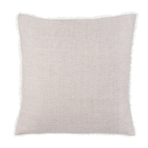 24x24 Lina Linen Pillow Grey Stripe