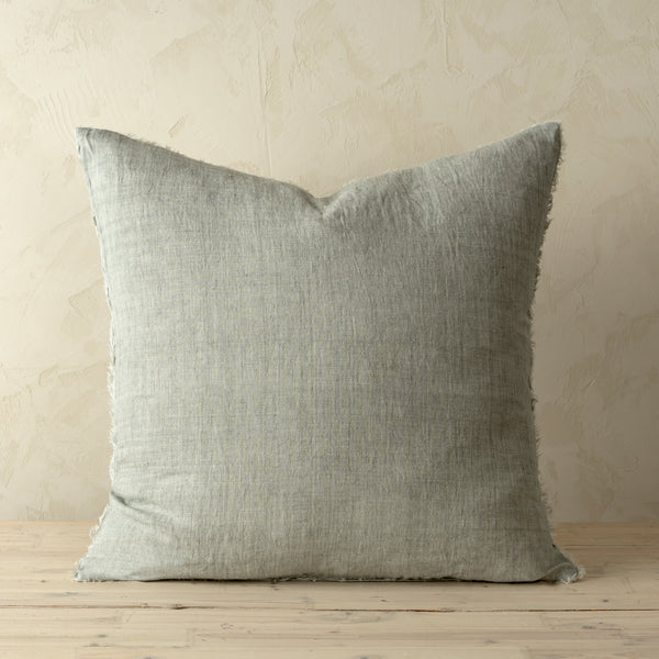 24x24 Lina Linen Pillow Flint Grey