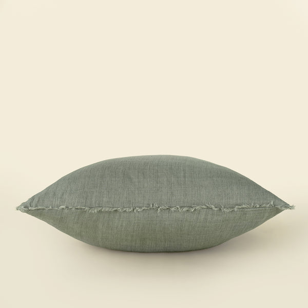 24x24 Lina Linen Pillow Flint Grey