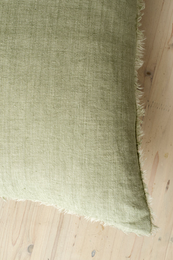 24x24 Lina Linen Pillow Olive