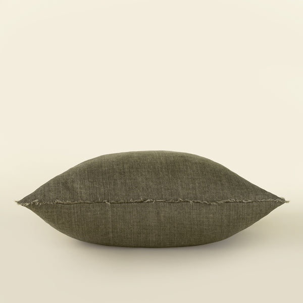 24x24 Lina Linen Pillow Olive