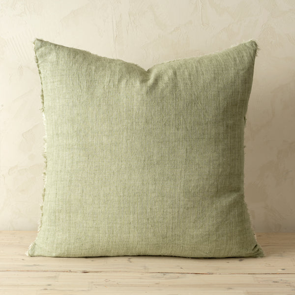 24x24 Lina Linen Pillow Olive