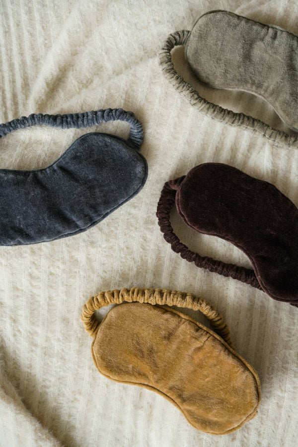Velvet Eye Mask, Blue Graphite