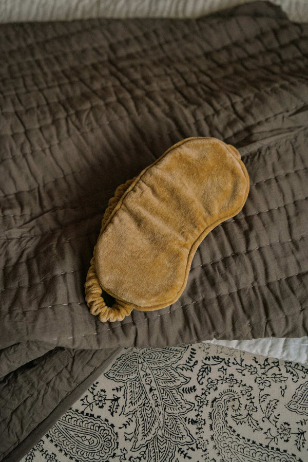 Velvet Eye Mask, Camel