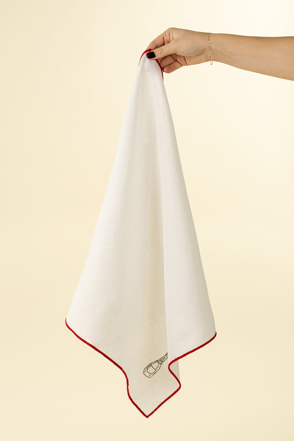Holiday Toast Embroidered Napkins S/4