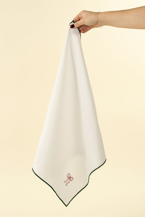 Holiday Toast Embroidered Napkins S/4