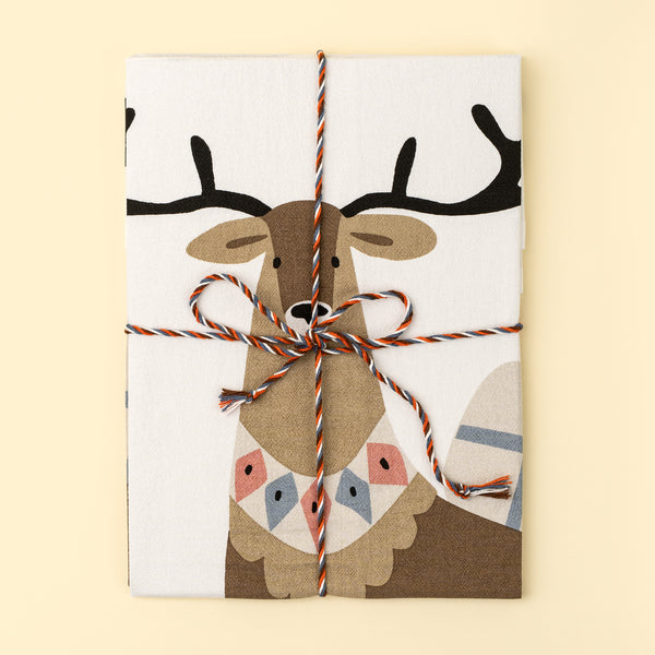 Solstice Stag Flour Sack Tea Towels S/2